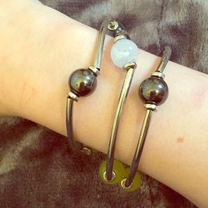 Beaded stretchy bracelet set